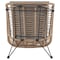 Manhattan Comfort Antibes 1.0 Steel Rattan 3-Piece Patio Conversation Set with Cushions in Grey OD-CV010-GY - alternate 5